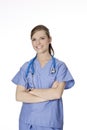 Beautiful Caucasian woman doctor or nurse Royalty Free Stock Photo