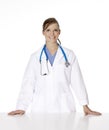 Beautiful Caucasian woman doctor or nurse Royalty Free Stock Photo