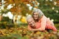 Caucasian elder couple Royalty Free Stock Photo