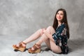 Caucasian High School Senior Smiling in Sitting Pose