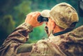 Spotting Game Using Binoculars Royalty Free Stock Photo