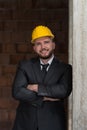 Caucasian Male Construction Manager With Arms Folded Royalty Free Stock Photo