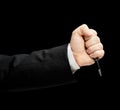 Caucasian male hand in a business suit isolated Royalty Free Stock Photo