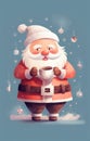 caucasian man mug christmas male merry home santa cute claus holiday. Generative AI.