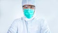 Caucasian man wear mask against transmissible infectious diseases coronavirus Royalty Free Stock Photo