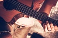 Musician with Acoustic Guitar Royalty Free Stock Photo