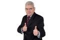 A caucasian senior manager posing with thumbs up Royalty Free Stock Photo