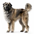 caucasian shepherd full body realistic style white