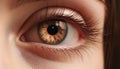Caucasian woman green eyes stare sensually at camera generated by AI Royalty Free Stock Photo