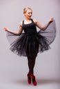 Caucasian young woman ballerina ballet dancer dancing with tutu Royalty Free Stock Photo