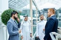 Discussing business deal with sheikhs Royalty Free Stock Photo