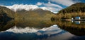 Caucasus. Abkhazia. Riza lake. Panorama Royalty Free Stock Photo