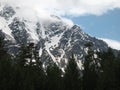 Caucasus landscape mountain snow rocks