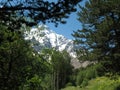 Caucasus landscape mountain snow rocks