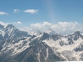 Caucasus landscape mountain snow rocks