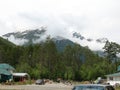 Caucasus landscape mountain snow rocks