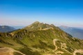 Caucasus mountain Rosa Peak in summer. Krasnaya polyana, Rosa Khutor, Sochi, Russia