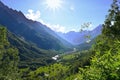 Caucasus mountains in Dombay in Russia