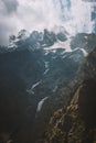 Caucasus mountains landscape aerial view wild nature travel scenic view