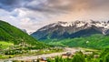 The Caucasus Mountains at Mestia - Upper Svaneti, Georgia Royalty Free Stock Photo