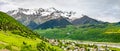 The Caucasus Mountains at Mestia - Upper Svaneti, Georgia Royalty Free Stock Photo