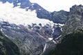 The Caucasus Mountains. Mountain peaks in summer. Royalty Free Stock Photo