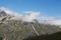 The Caucasus Mountains. Mountain peaks in summer. Royalty Free Stock Photo