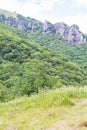 The Caucasus Mountains. Mountain peaks in summer. Royalty Free Stock Photo