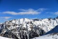 The Caucasian ridge in the sunlight