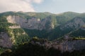 caucasus mountains with steep cliffs and precipices Royalty Free Stock Photo