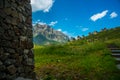 CAUCASUS, NORTH OSSETIA, ALANIA, RUSSIA - JUNE 27, 2015: view of the stone crypts in the mountains, which are called the city of