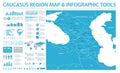 Caucasus Region Map - Info Graphic Vector Illustration