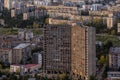 Residential area with old soviet buildings in tiflis