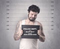 Caught gangster in jail Royalty Free Stock Photo