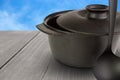 Cauldron in outdoors Royalty Free Stock Photo