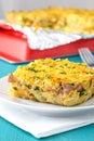 Cauliflower Bake with Prosciutto Royalty Free Stock Photo