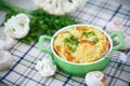 Cauliflower baked with egg and cheese