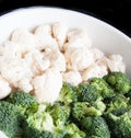 Cauliflower and broccoli