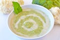 Cauliflower and broccoli soup Royalty Free Stock Photo