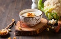 Cauliflower cream soup Royalty Free Stock Photo