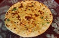 Cauliflower paratha closeup