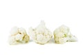 Cauliflower pieces isolated on white