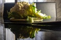 Cauliflower & x28;Brassica oleracea L. var. Botrytis& x29; is a variety of Brassica oleracea. Royalty Free Stock Photo