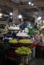 Cauliflowers, Carrots, Peppers, Onions etc at Fruit and Vegetable Market, Municipal Market, Panaji, Goa, India