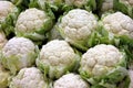 Cauliflowers at the market