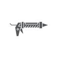 Caulk gun vector icon symbol tools isolated on white background Royalty Free Stock Photo