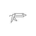 Caulk gun vector icon symbol tools isolated on white background Royalty Free Stock Photo