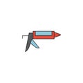 Caulk gun vector icon symbol tools isolated on white background Royalty Free Stock Photo