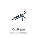 Caulk gun vector icon on white background. Flat vector caulk gun icon symbol sign from modern construction and tools collection Royalty Free Stock Photo