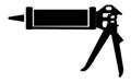 Caulking Gun icon. Sealer sign. Manual Caulking Gun symbol. flat style